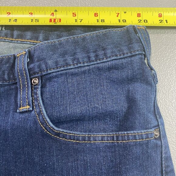 CARHARTT Jeans Rugged Flex Workwear Straight Fit Denim Mens 40x32 Dark Wash Blue - Picture 5 of 11